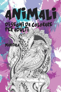 Disegni da colorare per adulti - Mandala - Animali