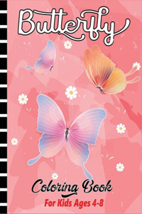 Butterfly Coloring Book for Kids Ages 4-8