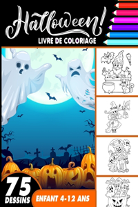 Halloween livre de coloriage enfant 4-12 ans