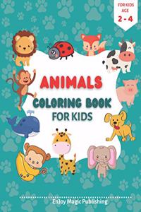 Animals Coloring Book for Kids Age 2-4