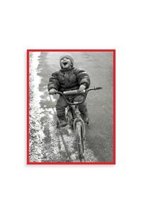 Boy on Bike Boxed Draw Holiday Notecards