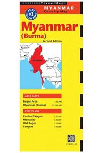 Myanmar Travel Map Second Edition