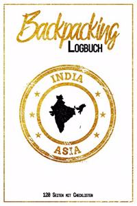 Backpacking Logbuch India Asia 120 Seiten mit Checklisten