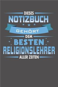 Dieses Notizbuch Gehört Dem Besten Religionslehrer Aller Zeiten