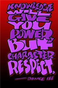 Knowledge Give You Power But Character Respect - Bruce Lee
