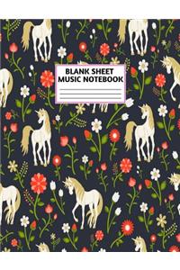 Blank Sheet Music Notebook
