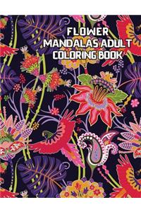 Flower Mandalas Adult Coloring Book