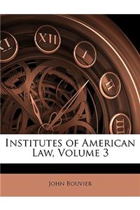 Institutes of American Law, Volume 3