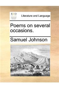 Poems on several occasions.