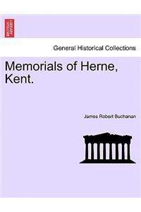 Memorials of Herne, Kent.