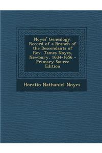 Noyes' Genealogy