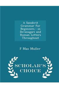 A Sanskrit Grammar for Beginners