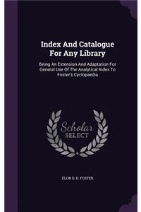 Index And Catalogue For Any Library