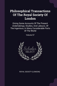 Philosophical Transactions Of The Royal Society Of London