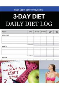 3-Day Diet Daily Diet Log