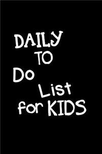 Daily To Do List For Kids