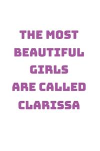 Clarissa Girl Woman Notebook: Lined Paper Journal 6x9 - 120 Pages