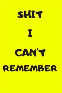 Shit I Can't Remember