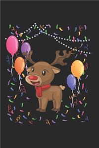 Christmas Reindeer Party Notebook