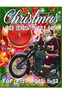 Christmas word search puzzle book for Kids ages 8-12