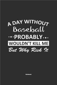 A Day Without Baseball Probably Wouldn't Kill Me But Why Risk It Notebook