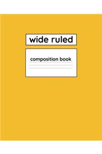 Wide Ruled Composition Book