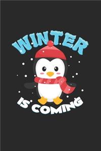 Winter is coming: 6x9 Penguins - blank with numbers paper - notebook - notes