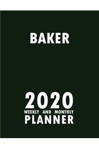 Baker 2020 Weekly and Monthly Planner