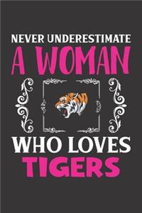 Never Underestimate A Woman Who Loves Tigers