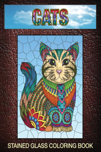 Cats Stained Glass Coloring Book