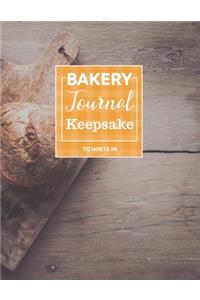 Bakery Baker Journal Keepsake