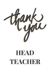 Thank You Head Teacher Journal
