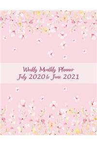 Weekly Monthly Planner July 2020 to June 2021