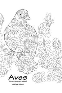 Aves libro para colorear para adultos 2