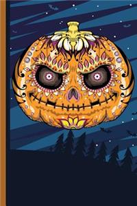 Pumpkin Head Sugar Skull