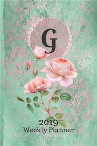 Letter G Personalized 2019 Plan on It Weekly Planner