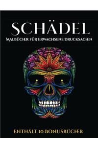 Malbücher für Erwachsene Drucksachen (Schädel)