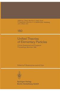 Unified Theories of Elementary Particles: Critical Assessment and Prospects