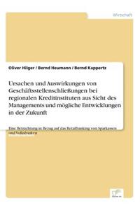 Ursachen und Auswirkungen von Geschäftsstellenschließungen bei regionalen Kreditinstituten aus Sicht des Managements und mögliche Entwicklungen in der Zukunft