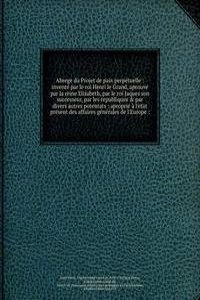 Abrege du Projet de paix perpetuelle