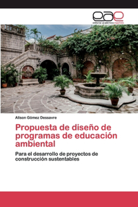 Propuesta de diseño de programas de educación ambiental