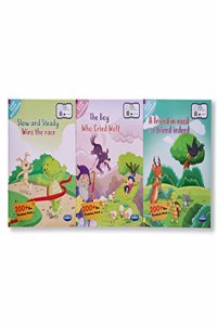 Navneet Large Print Storybooks 3- Set of 3 books with 200+ Vocabulary Words- With Colourful Illustrations- Read aloud stories- Bedtime Stories- Audio Book- Social-Emotional