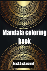 mandala coloring book black background