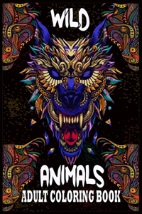 Wild Animals Adult Coloring Book