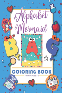 Alphabet Mermaid coloring book for kids