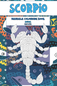 Mandala Colouring Book Animal - Easy Level - Scorpio
