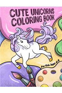 Cute Unicorns Coloring Book