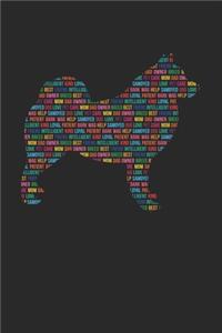 Samoyed Journal - Samoyed Notebook 'Word Cloud' - Gift for Samoyed Lovers