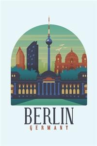 Berlin Germany: Dot Grid Notebook Journal, 6x9 Inch, 120 pages