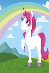Original unicorn with rainbow notebook